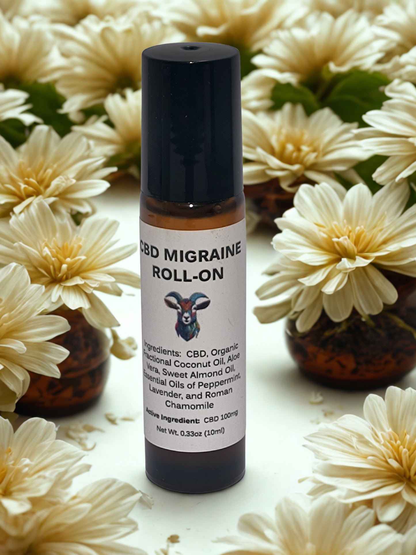 TRANSDERMAL CBD MIGRAINE ROLL-ON 100MG - TOPICALS BY JUDY