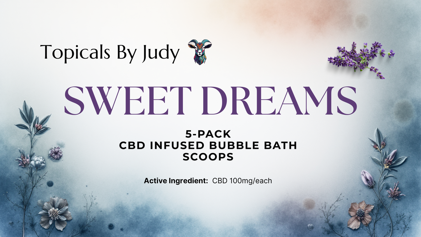 5-PACK CBD INFUSED BUBBLE BATH SCOOPS - SWEET DREAMS