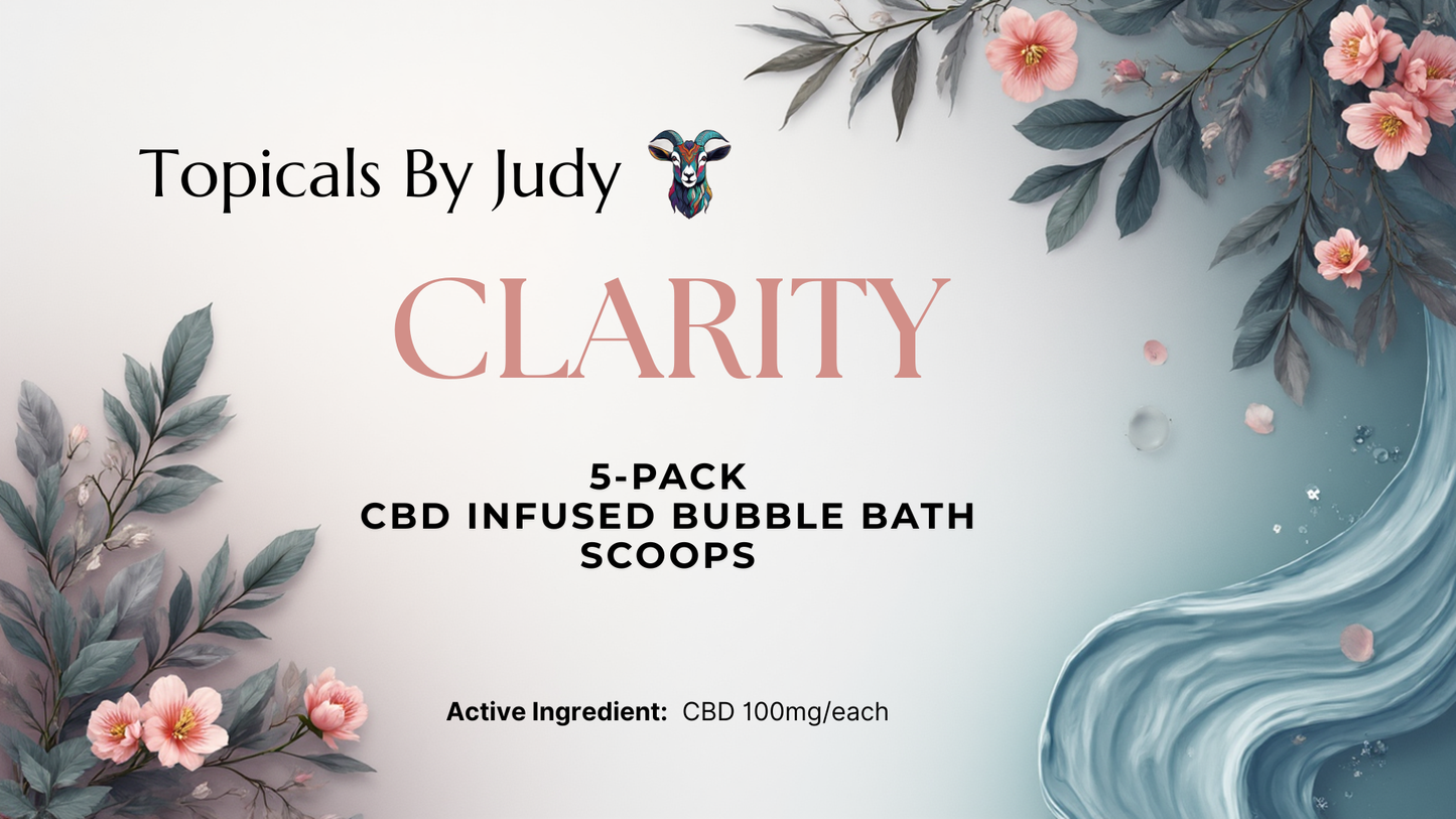 5-PACK CBD INFUSED BUBBLE BATH SCOOPS - CLARITY