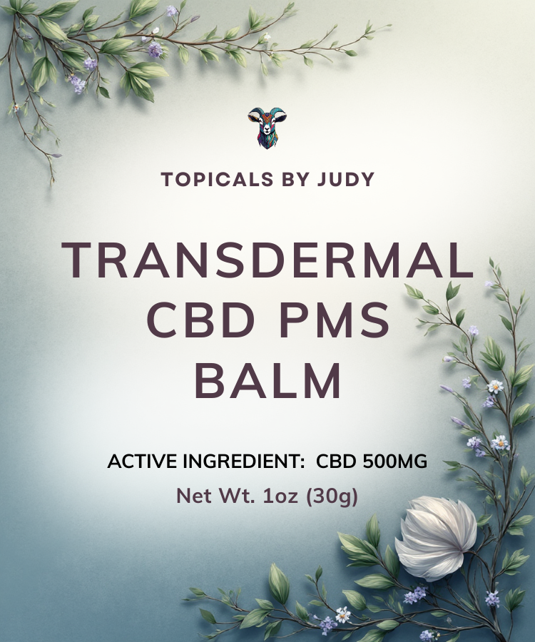 TRANSDERMAL CBD PMS BALM 500MG - TOPICALS BY JUDY