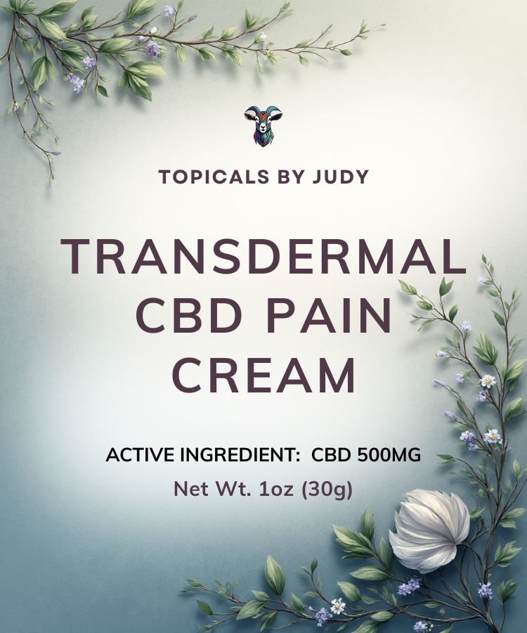 TRANSDERMAL CBD PAIN CREAM 500MG - TOPICALS BY JUDY