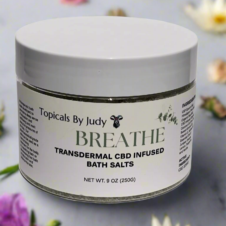 TRANSDERMAL CBD INFUSED BATH SALTS 325MG - BREATHE
