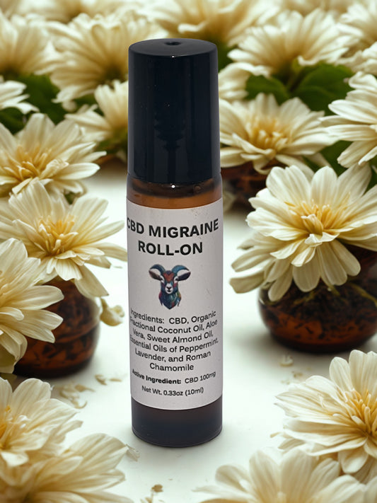 TRANSDERMAL CBD MIGRAINE ROLL-ON 100MG - TOPICALS BY JUDY
