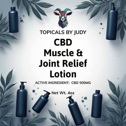 CBD MUSCLE & JOINT RELIEF LOTION 500MG - TOPICALS BY JUDY