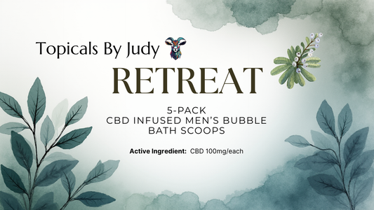 5-PACK CBD INFUSED MEN'S BUBBLE BATH SCOOPS - RETREAT