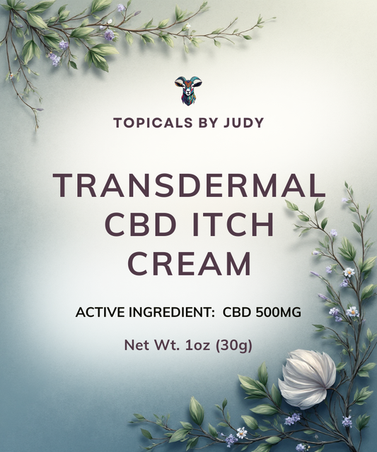 TRANSDERMAL CBD ITCH CREAM 500MG - TOPICALS BY JUDY