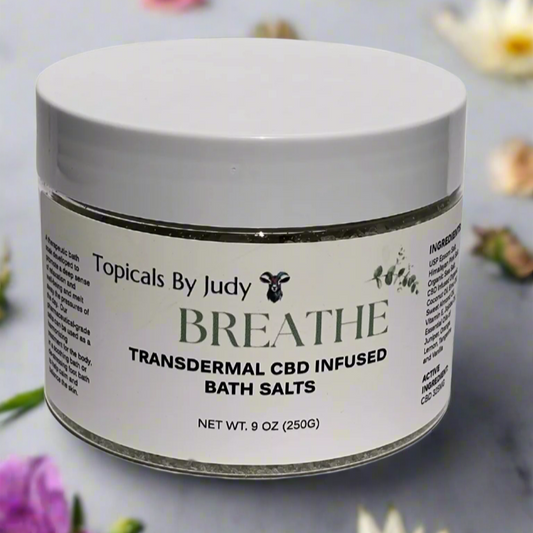 TRANSDERMAL CBD INFUSED BATH SALTS 325MG - BREATHE