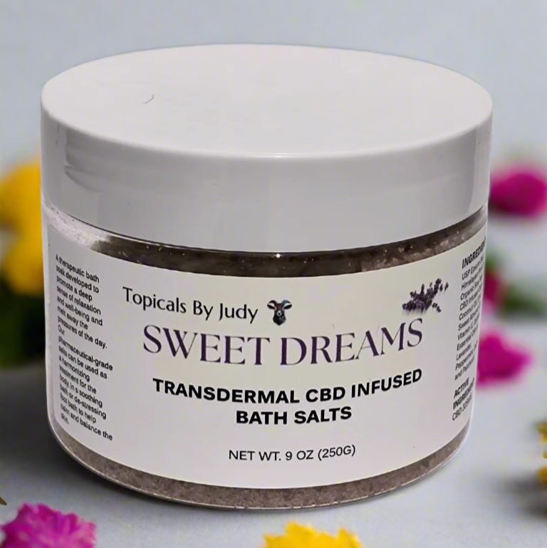 TRANSDERMAL CBD INFUSED BATH SALTS 325MG - SWEET DREAMS